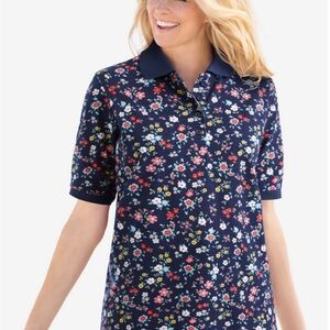 Elbow-Sleeve Polo Tunic NWT
